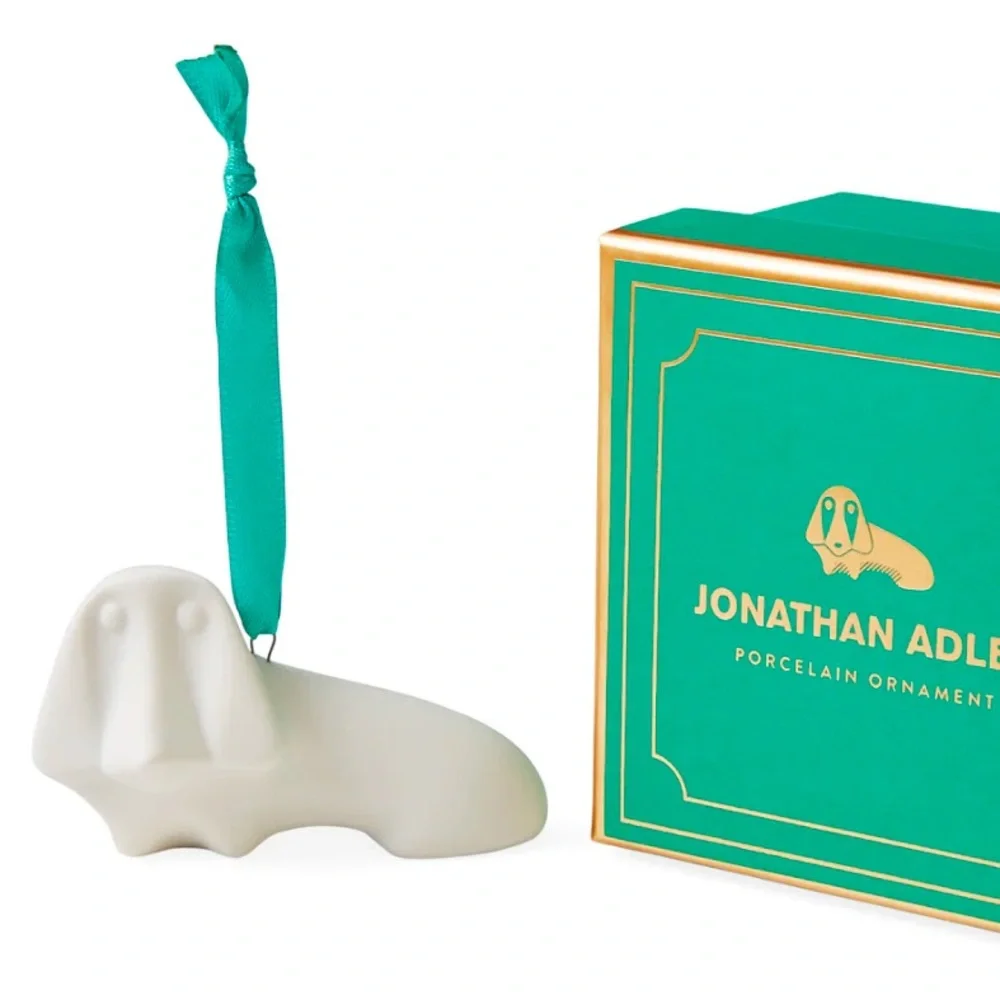 Jonathan Adler Porcelain Ornament HOUND NWT in box